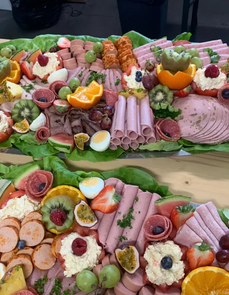 Vis en vleesbuffet